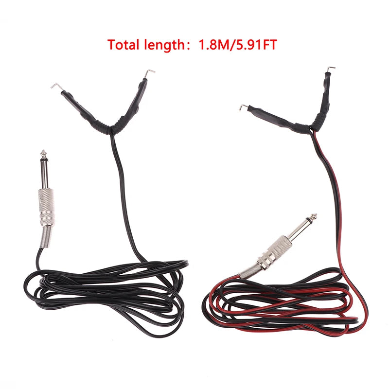 1pcs Tattoo Clip Cord Hook Line Power Tattoo Cable For Tattoo Machine/Gun Foot Pedal Switch Power Supply Accessory 1.8M