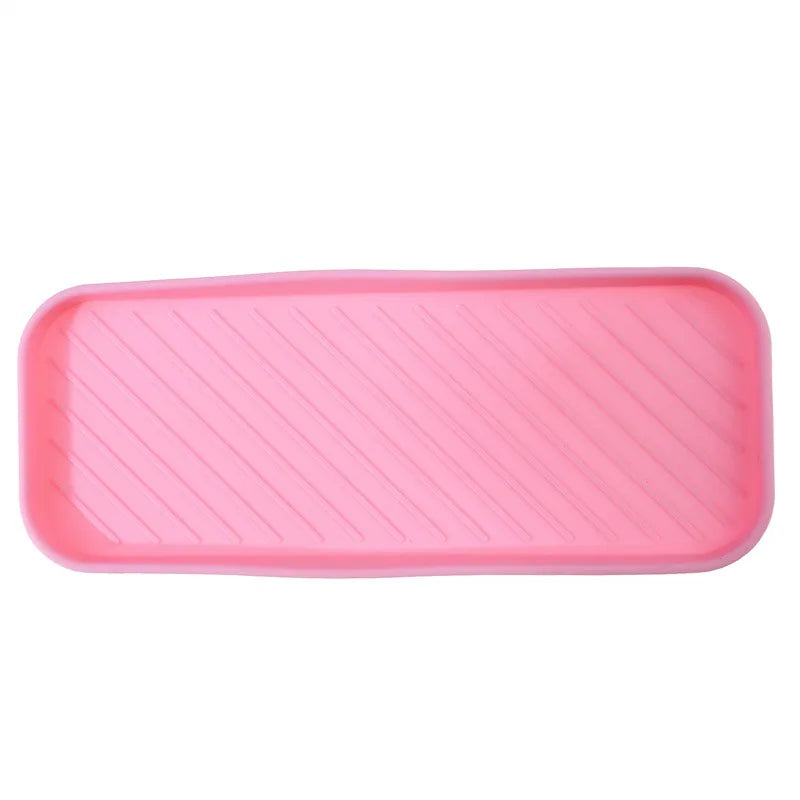 1/2pSilicone Drain Tray For Tableware Water Cup Fruit Vegetable Kitchen Sink Organizer Storage Tray Sponge Holder Soap Dispenser