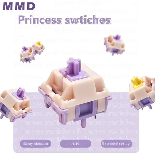 MMD Princess V2 V3 Switches Tastaturschalter Banana Splits Linear Tactile Mechanical Keyboard Custom GMK67 Holy Panda Switches
