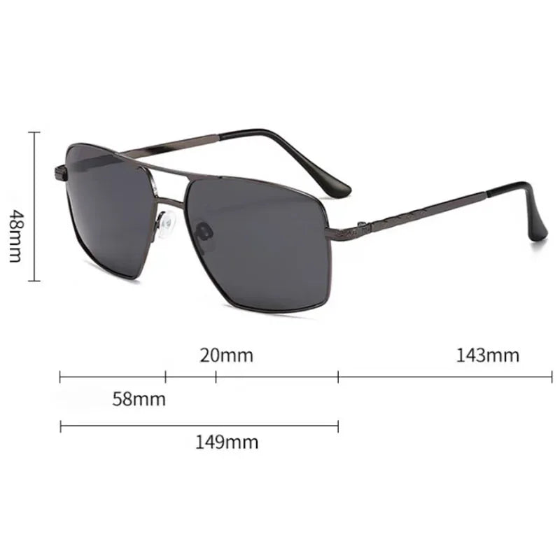 New Small Frame Square Sunglasses Men's Polarized Metal Fashion Sun Glasses Men's Outdoor Driving Eyewear UV400 Oculos De Sol