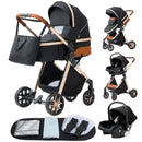 Newest Baby Stroller 3 in1 Multifunctional Stroller Easy Folding Travel Portable Baby Carriage Safety Seat EU Standard