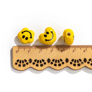 17#10pcs Yellow Smile Face Heart Star Shape Ceramic Beads Porcelain Pottery Punk Rock Special Jewelry Part #XN291