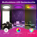 Oeegoo 24W Ceiling Light with Remote Control, 2400LM LED Lamp Controllable by App, Bedroom Lamp with 16 Million Colors, Ø30CM