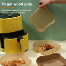 100Pcs Air Fryer Paper Oil Proof Isolation Paper Tray Disposable Non Stick Baking Pad Convenient And Durable Air Fryer Square