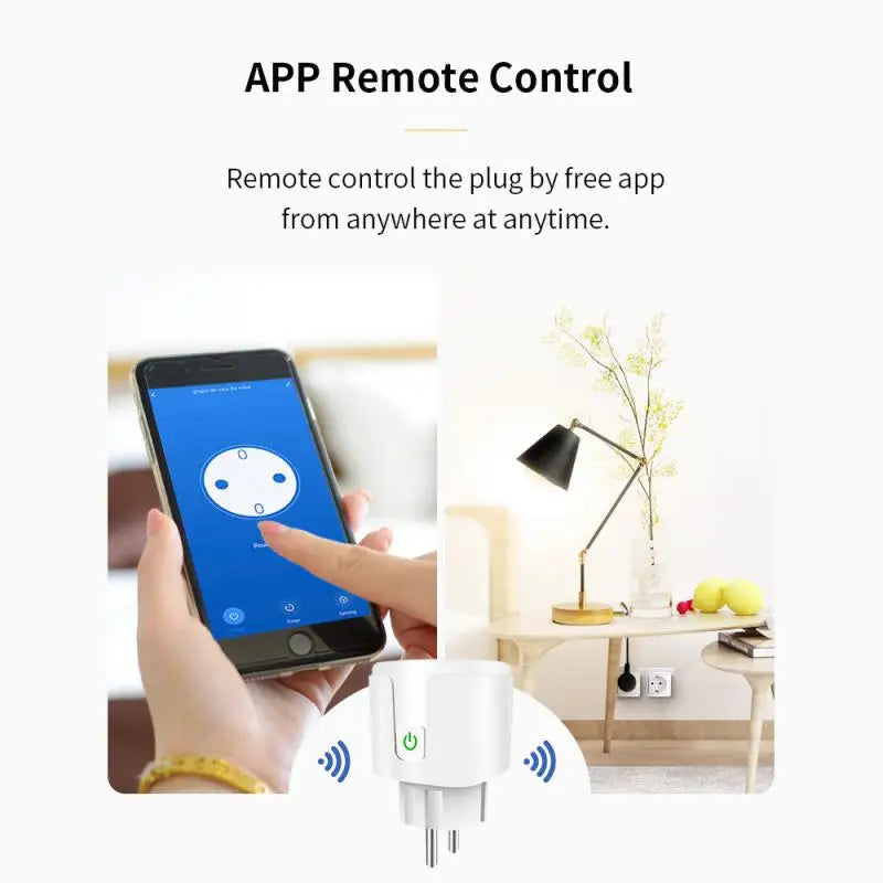 WiFi / Zigbee Socket Tuya EU Smart Plug 16A / 20A Power Monitor SmartLife Voice Remote Control Work With Alexa Google Home Alice