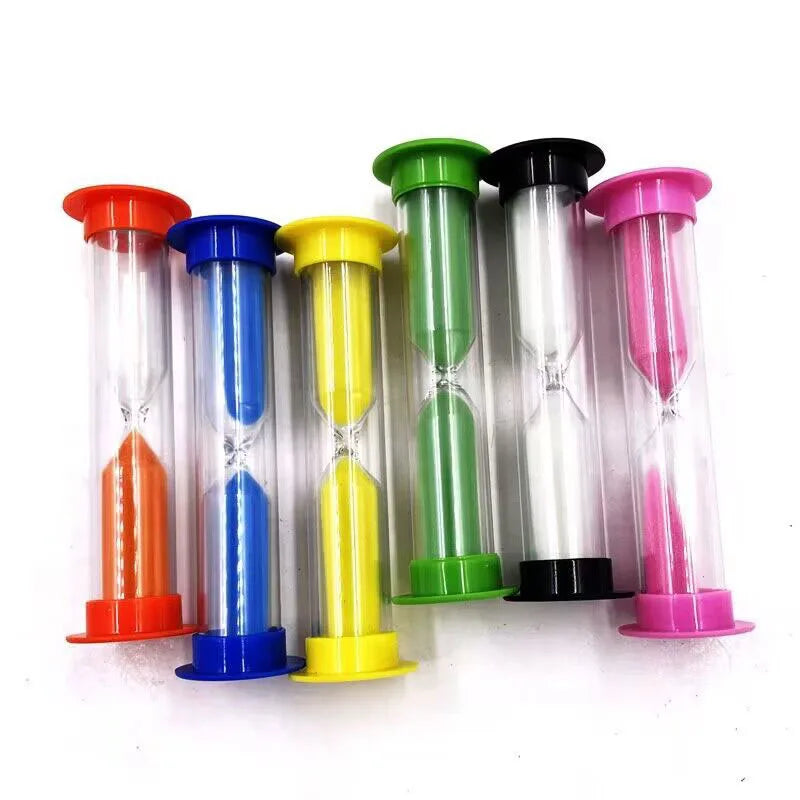 6PCS Sand Hourglass Teeth 2 Minutes Stitch Hourglass Child Tooth Brushing Hourglass Children's Sand Watch Teeth Brushing Timer