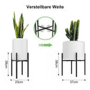 Einstellbare Höhe und erweiterbare Breite (23.37cm) Metall Pflanzenhalter mit perfektem Blumentopf Stand
