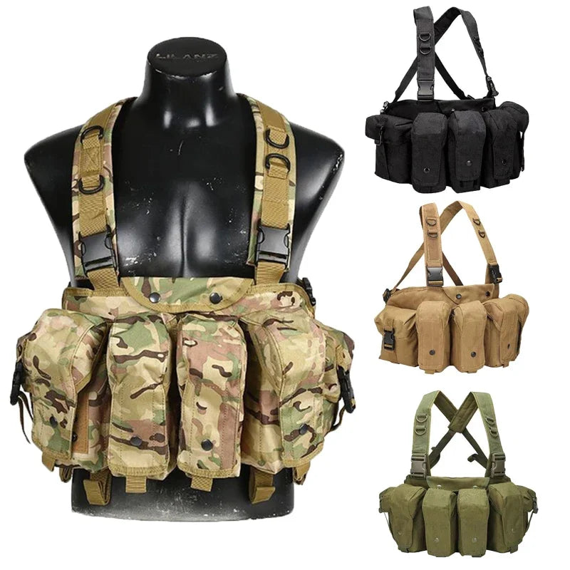 Hunting Multicam Tactical AK Vest Airsoft Ammo Chest Rig AR AK 47 Magazine Combat Military Army Vest Molle Shooting Accessories