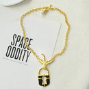 Vintage Baroque Style Alloy Facial Features Choker Necklace For Women Fashion Jewelry  Trendy Girls' Short Statement Necklace