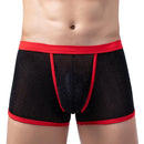 Men's Underwear Boxers Sexy Mesh Transparent Boxer Shorts Low Waist Breathable Panties Boxer for Man