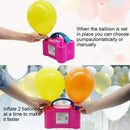 1PCS Electric Balloon Pump Inflator 2 Nozzles Plug Air 600W High Power Portable Balloon Accessories Suitable for Party Weddings