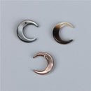 Natural Mother of Pearl Charm Sea Shell Beads Moon White Black Shell Pendant DIY Jewelry Making Necklace Earring Accessories