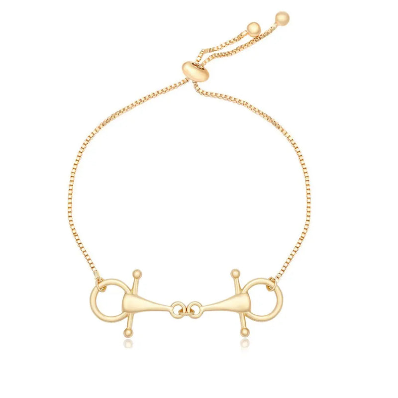 Snaffle Bit Adjust Bracelet for for Horse Lover Equestrian Jewelry