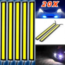 20PCS 17CM LED DRL Waterproof Driving Daytime Running Lights Strip 12V COB LED Car Aluminum Stripes Lights