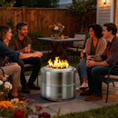 The Ember Basin | 19" Smokeless Stainless Steel Outdoor Fire Pit