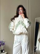 The Meridian Set | Cropped Zip Jacket and Wide Leg Trouser Set