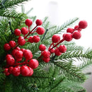 Wholesale Artificial Red Berries Stem Christmas Red Holly Berry Stamen Fake Flowers Plants Ornaments New Year Party Home Decor