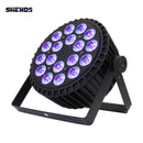 SHEHDS LED Flat Par Lighting18x12W RGBW/18x18W RGBWA+UV Aluminum Flat Par DJ Light For Disco Christmas Lights Audience