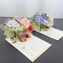 Romantic Flower 3D Pop-up Greeting Cards Best Wishes Birthday Wedding Anniversary Postcard Thanksgiving Xmas Gifts Cards