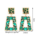 Fashion Metal Hollow Crystal Geometric Dangle Earrings For Women 2022 Trend Boho Luxury Design Pendientes Vintage Party Jewelry