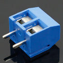 20PCS/LOT KF301-2P KF301-5.0-2P KF301 Screw 2Pin 5.0mm Straight Pin PCB Screw Terminal Block Connector Blue and green