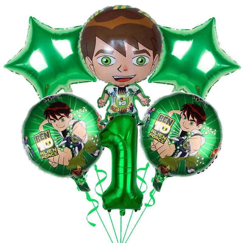 Ben-10 Party Decoration Balloon Cartoon Huge Boy Round 18 inch Balloon Birthday Party Supplies Kids Favor Baby Shower Gift