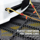 SucceBuy G80 V Towing Bridle Chain Towing with 15" J & Grab Hooks Transport Tow Chain Bridle for Flatbed Truck Wrecker Recovery