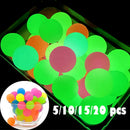 1PC Glow in the Dark Bouncy Ball, Rubber Stress Relief Toy for Kids, Birthday Party Favor, Valentine Gift, Classroom Prize