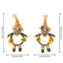 Thanksgiving Gnomes, Fall Plush Autumn Vine Wreath Dwarf Doll Ornament Gnomes Decorations for Home Tiered Tray Tabletop Decor