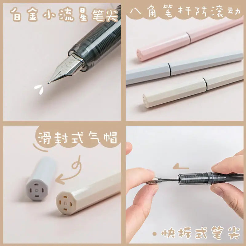 1PC PLATINUM Little Meteor Fountain Pen PQ200 Student Practice Calligraphy Beginner's Can Replace Ink or Ink Cartridge