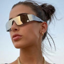 2000er-Ästhetik Y2K Sonnenbrillen Herren One Piece Sport Sonnenbrillen Damen Vintage Wrap Around Shades Mode Punk Brille