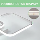 50W 5625LM LED Ceiling Light Dimmable,Ceiling Lamp with Remote Control 3000K-6500K 59cm,Modern Square Ceiling Lamps for Bedroom