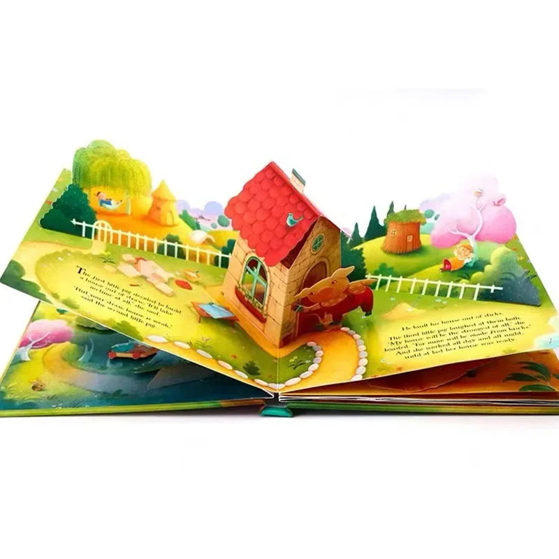 Usborne Pop-Up Three Little Pigs English 3D Flap Picture Books Kids Reading Book baby learn English language Books for Children