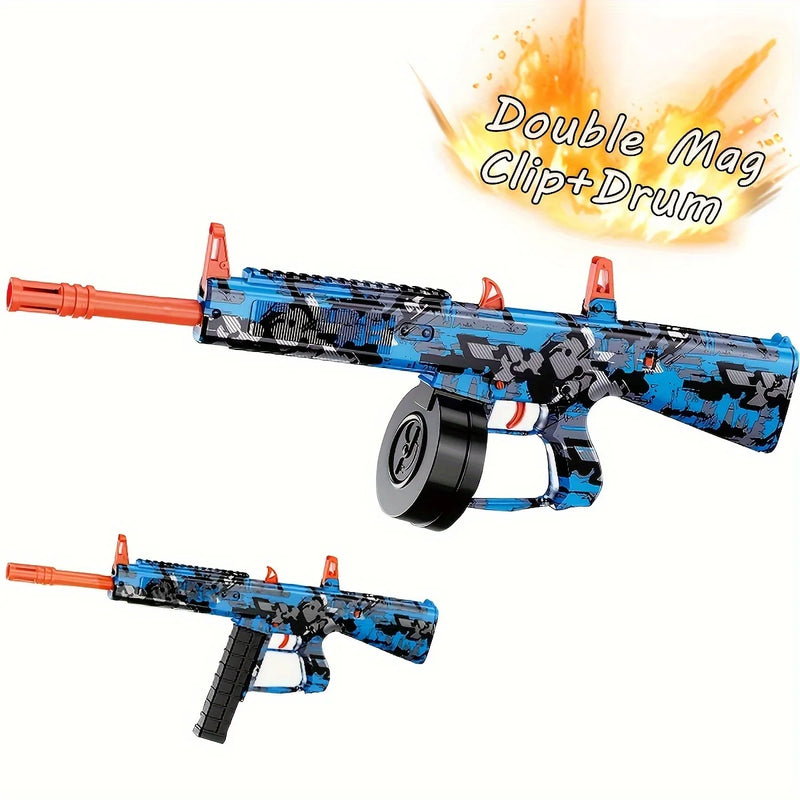 Gel Ball Blaster With Big Drum, Manual & Automatic Burst Dual Mode With Linked Effects, More powerful,For Shooting Team Game