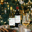 6pcs Hilarious Prescription Wine Labels,Festive Christmas Tree Design,Novelty Wine Bottle Stickers for Birthday,Anniversary Gift