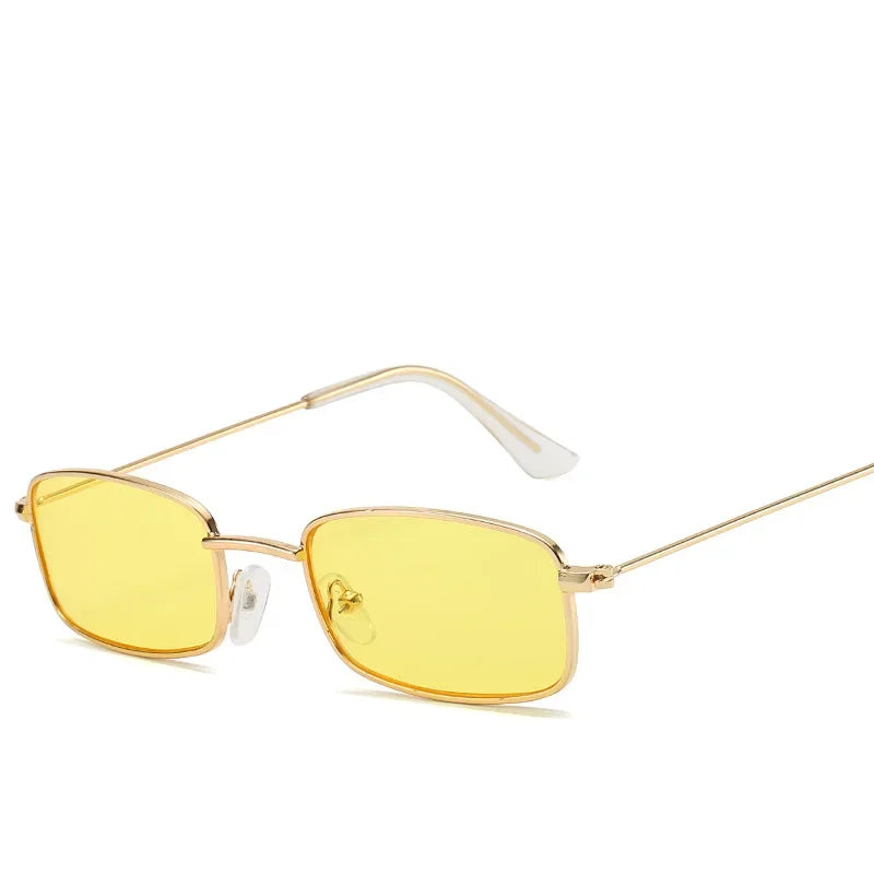 Vintage Rectangle Sunglasses with Transparent Frame for Women Retro Fashion Eyewear cartier glasses  woman sun glasses
