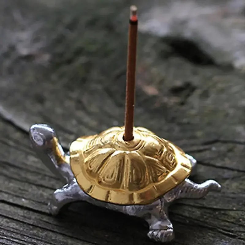 Creative Alloy Tea Ceremony Ornaments Personality Line Incense Burner Japanese Style Tortoise Incense Stick Incense Holder