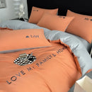 Nordic Luxus Ägyptische Baumwolle Bettwäsche Set King Queen Doppel Twin Größe mit Bettlaken Bettbezug Kissenbezüge 1/2 Personen Bettwäsche