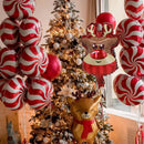 6Pcs Christmas Candy Cane Foil Balloons Round Windmill Lollipops Candy Helium Foil Balloons for Xmas Wedding Birthday Decoration