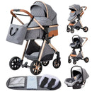 3-in-1 baby pram Travel system Lightweight pram from birth All-terrain baby pram Compact folding pram Summer