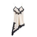 Women Fashion Sexy V-Neck Lace Elegant Halter Dress Asymmetric Hem Dress 2026 Summer New Fashion Holiday Party Beach Dresses