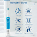 Oral B D100 Elektrische Zahnbürste 2D Vitality Reinigungszahnbürste Wasserdichte elektronische Zahnbürste Induktives Ladegerät mit Timer