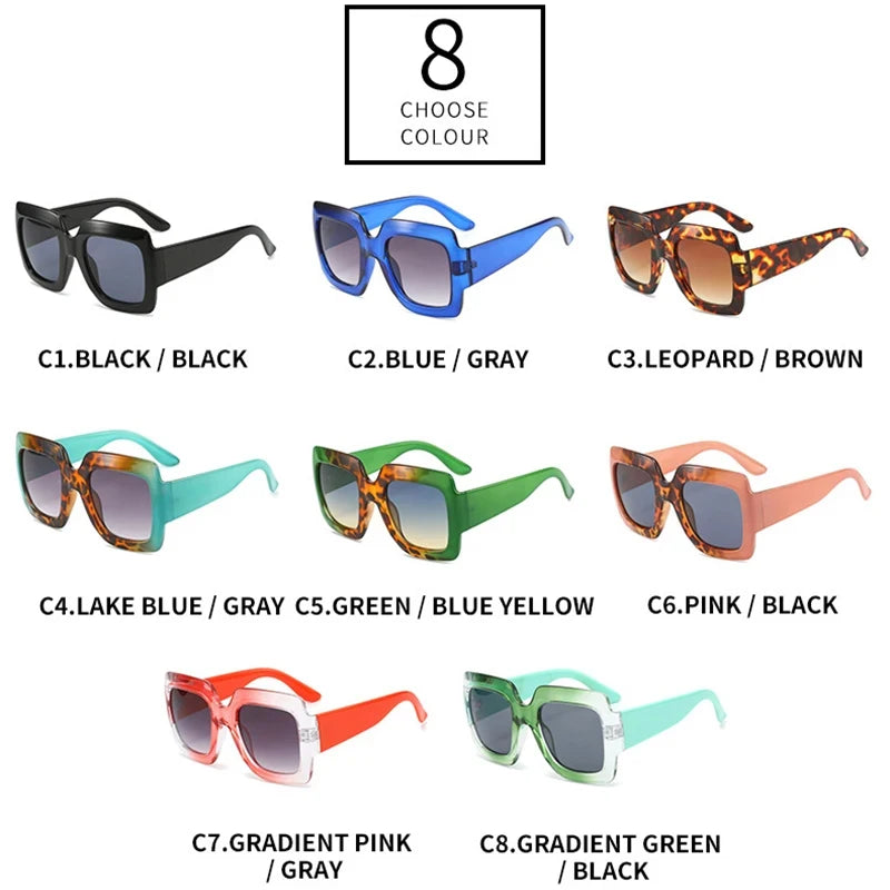 LNFCXI Oversized Square Sunglasses Women Fashion Shades UV400 Men Luxury Brand Designer Male Female Sun Glasses