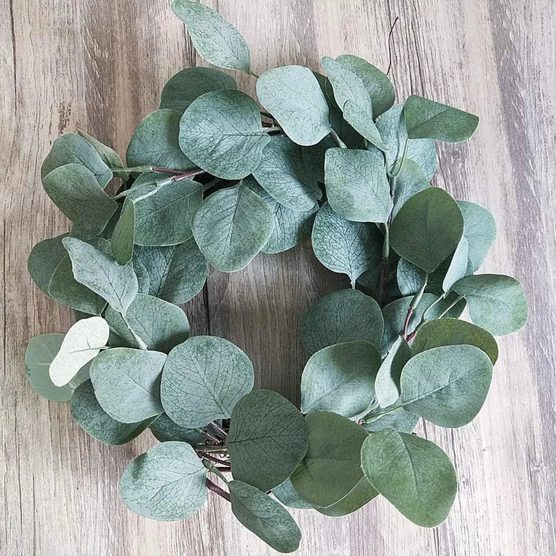 10PCS Fake Plants Silk Eucalyptus Leaf Diy Christmas Decorations Vase for Home Garden  Wedding Scrapbooking Artificial Flowers