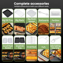 Dual Zone Hot Air Fryer, 23 L Hot Airfryer, XXL Oven 2200 W with LED Touch Screen, 15 Programmes, with Recipe Book