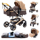 Baby Stroller 3 in 1 Easy Folding Multifunctional Stroller Travel Portable Baby Carriage Safety Seat EU Standard Free Shipping