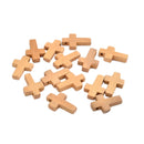 100-200Pcs Wooden Cross Pendants Printed Wood Charms For Easter Jewelry Bracelet Necklace Making Findings Mxied Color