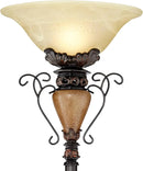 Regency Hill Vintage Traditional Torchiere Floor Lamp Tree 72"" Tall Antique Bronze Adjustable Alabaster Glass Shades Slide
