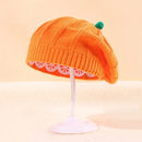 Pumpkin Beret Hat 2025 Halloween Thanksgiving Autumn and Winter Parent-Child Knitted Hat Warm Belle Hat Christmas Party Hats