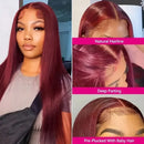 99J Burgundy Preplucked 13x6 Hd Lace Frontal Wig Hd Transparent 13x4 Lace Frontal Bone Straight Human Hair Wigs for Women Choice